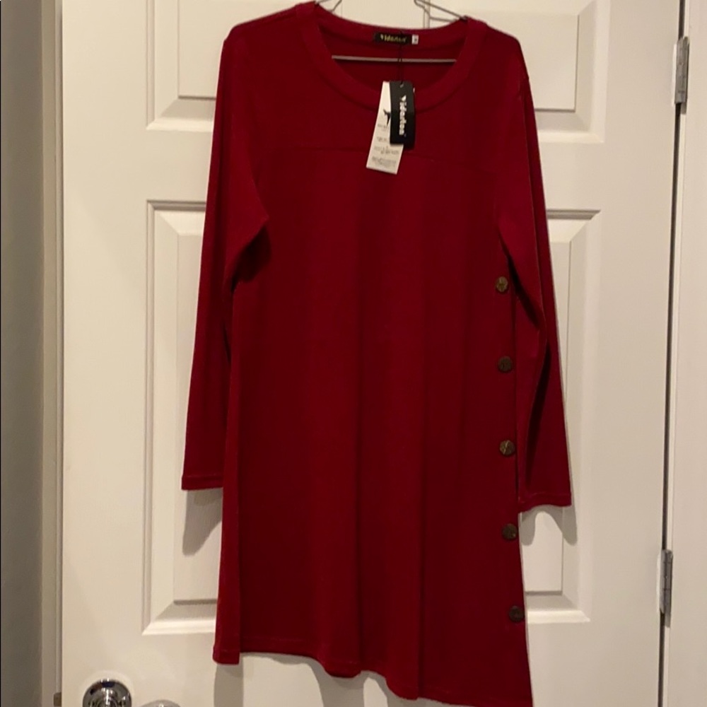 Women’s Red Sweater Dress by Yidarton